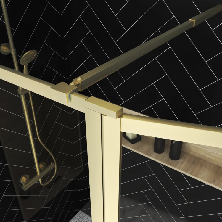 Paroi de douche à l’italienne avec volet pivotant en verre trempé 5 mm