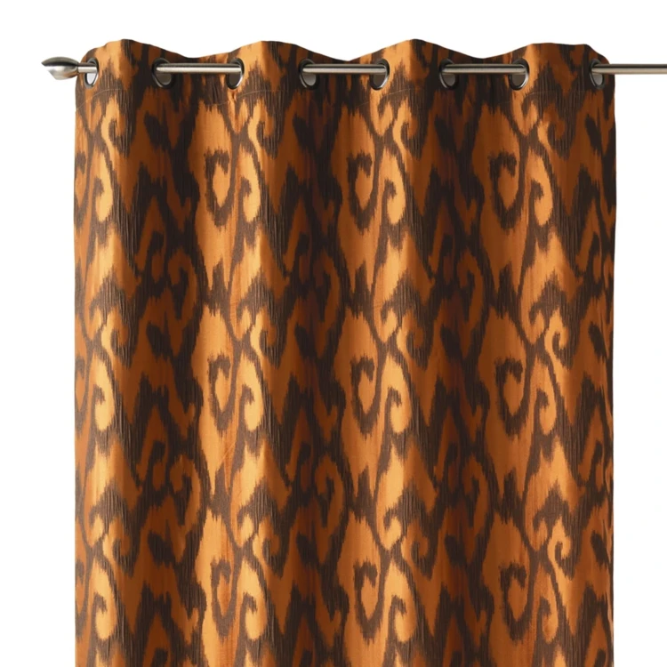 Rideau tamisant en jacquard motifs baroques