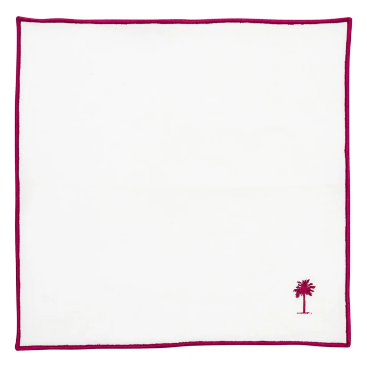 Lot de 4 serviettes de table brodées