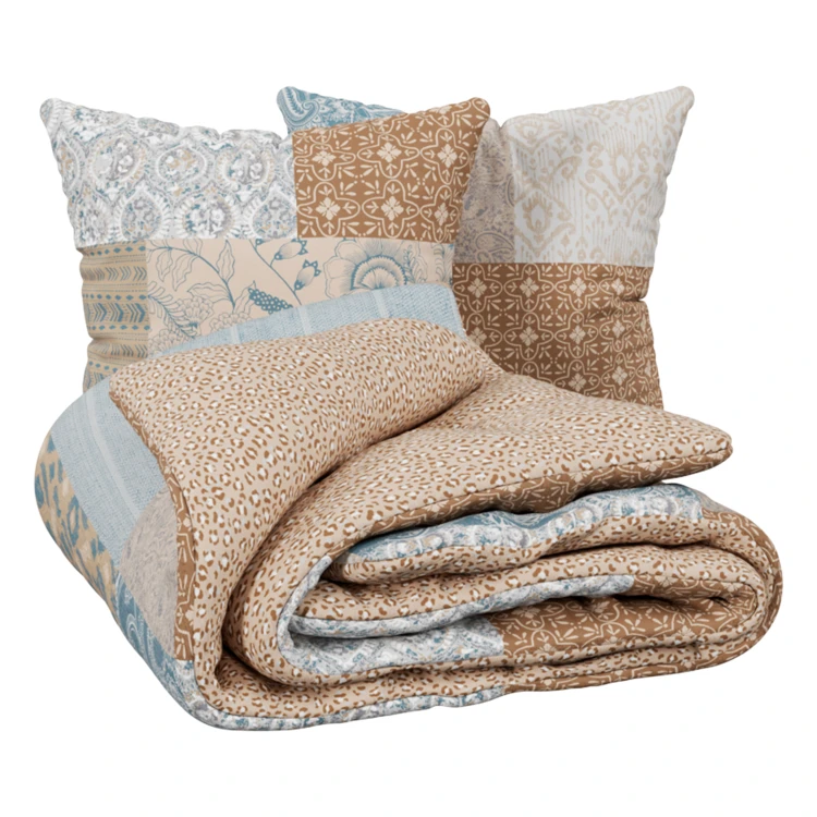 Wendebettwäsche aus Baumwolle mit Patchwork-Print
