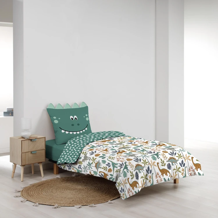 2-delig omkeerbaar dinosaurus bed set