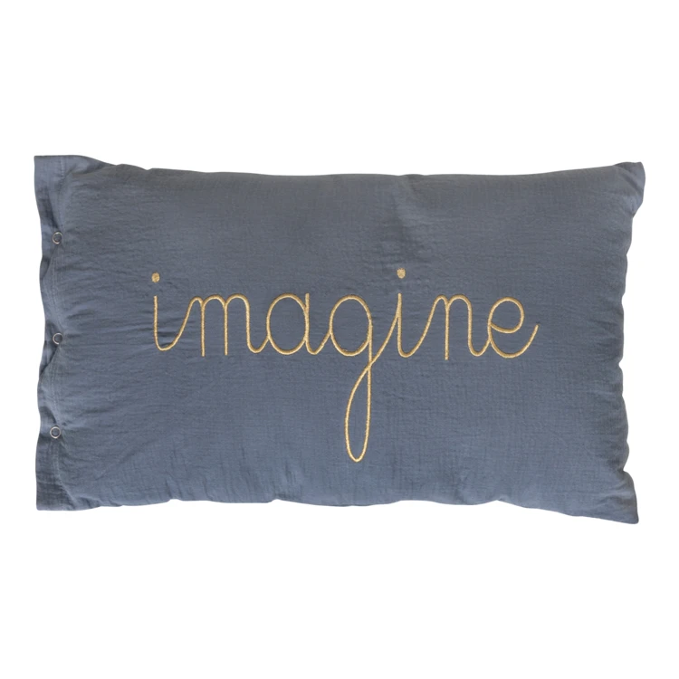 Coussin gaze de coton avec mot doux