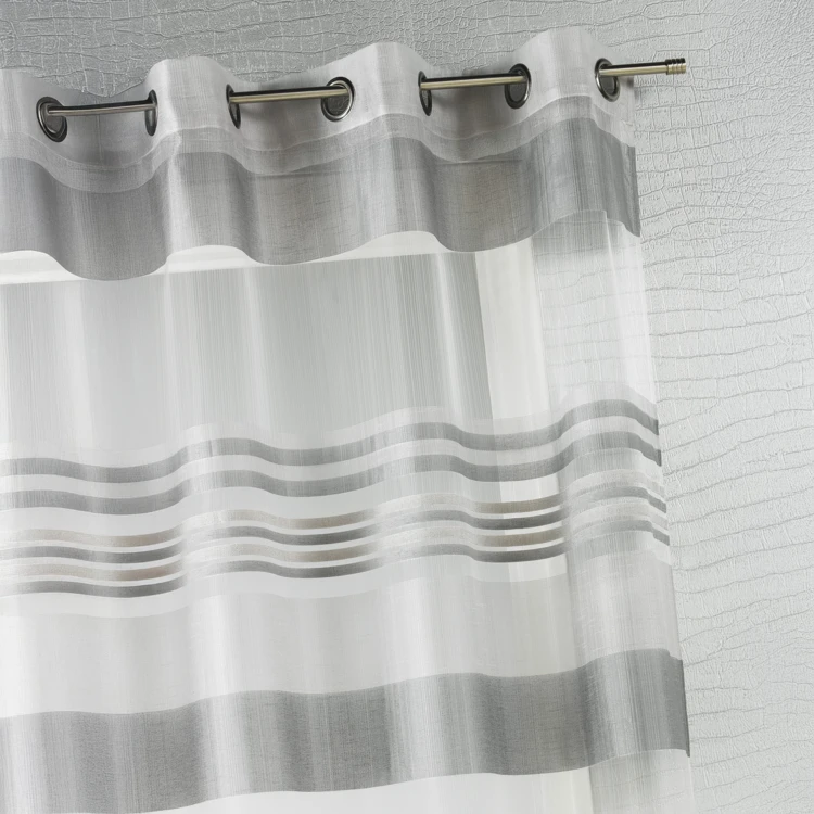 Vorhang Organza gewebte horizontale Streifen