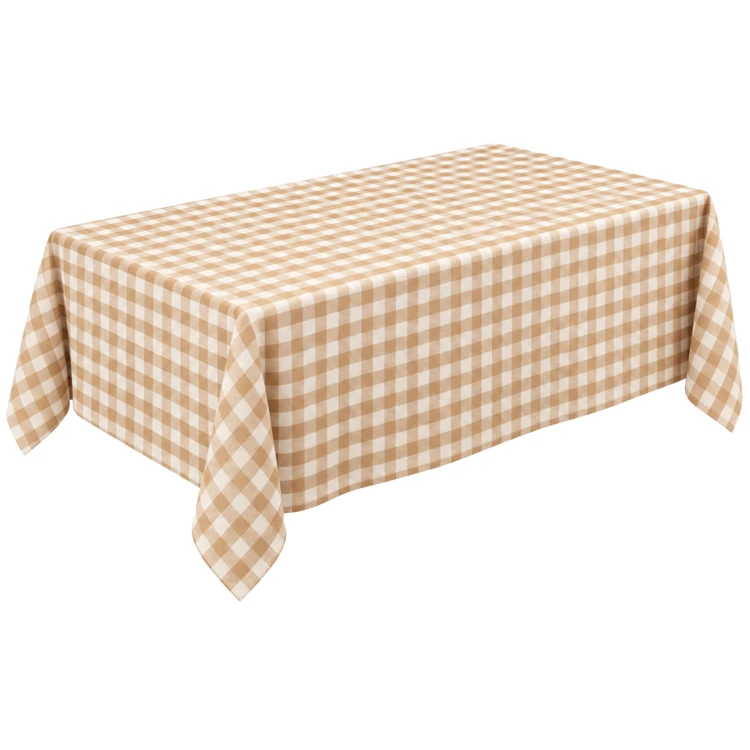 Toalha de mesa retangular em Vichy 100% algodão