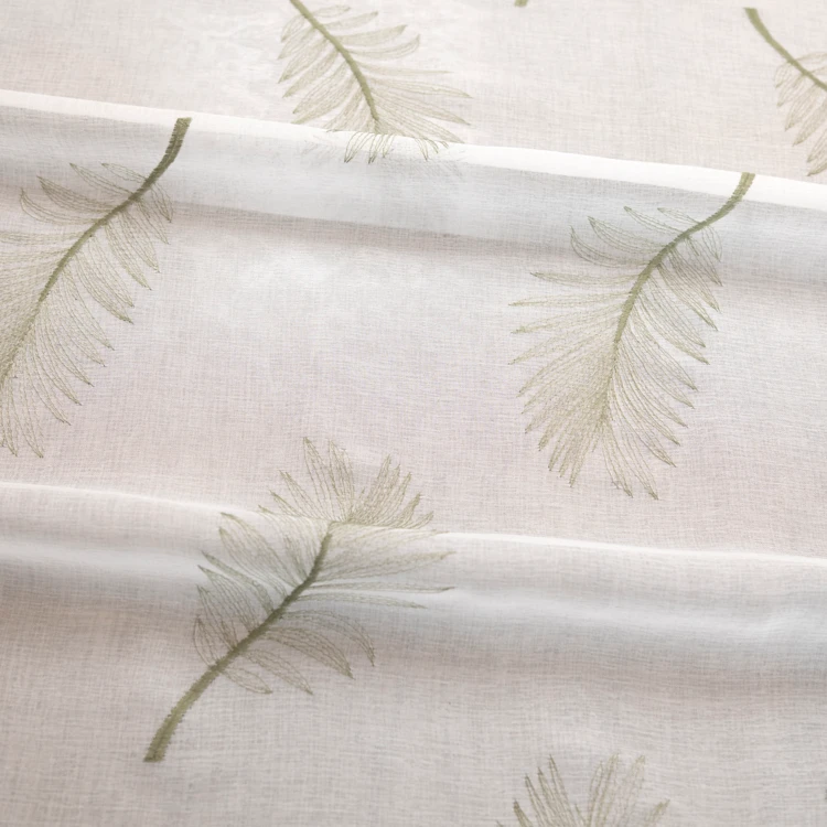 Voile bordado con hojas
