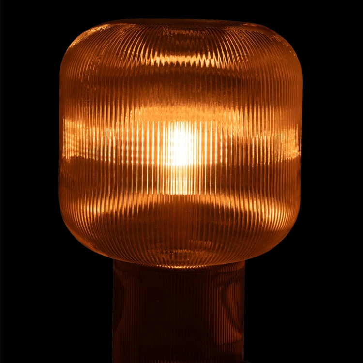 Lampe à poser en verre strié design