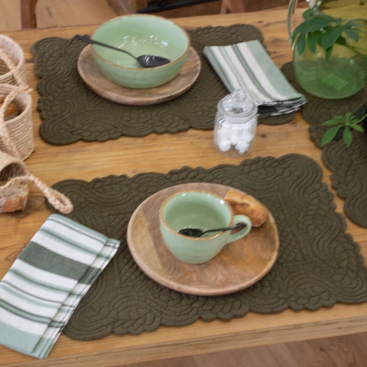 Set de table morphée coton matelassé