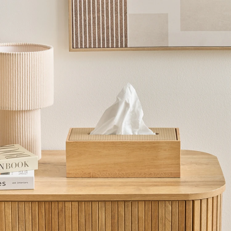 Boîte à mouchoirs en bois avec couvercle