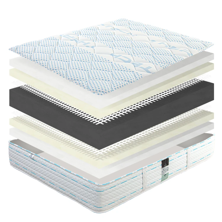 Conjunto colchón espuma 24 cm y somier blanco