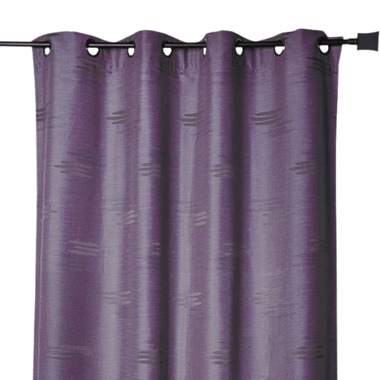 Tenda jacquard con forme geometriche e occhielli