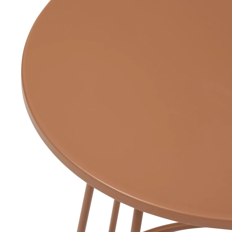 Table d’appoint ronde en acier