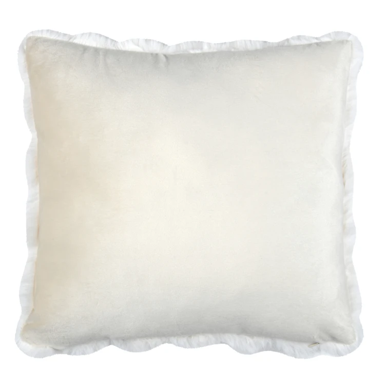 Coussin déhoussable imitation fourrure
