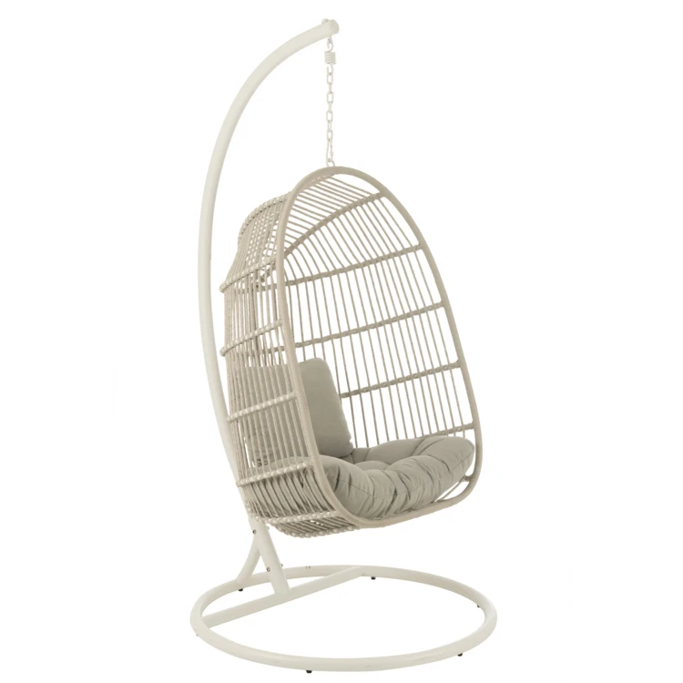 Fauteuil suspendu acier et corde