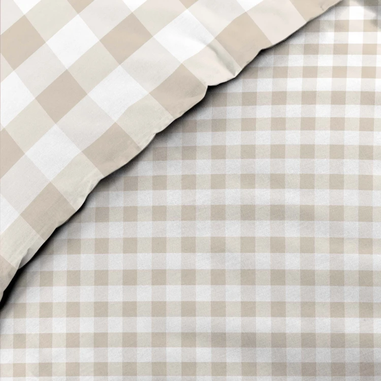Juego de cama de 3 piezas de algodón a cuadros funda + fundas de almohada