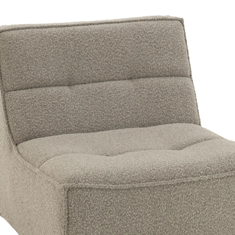 Quadratischer Drehsessel aus Bouclé-Stoff