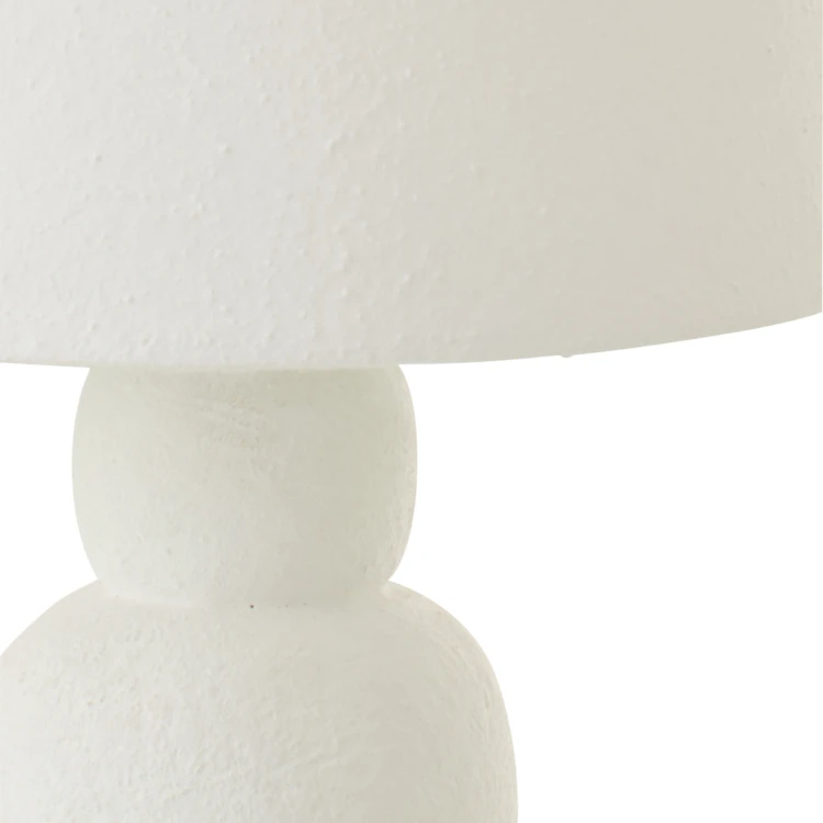 Tischlampe aus abgerundeter Töpferware