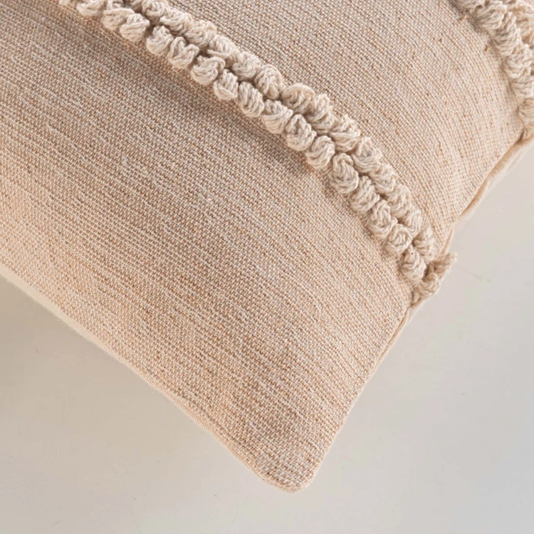 Almofada amovível em polycotton com tiras com fivela
