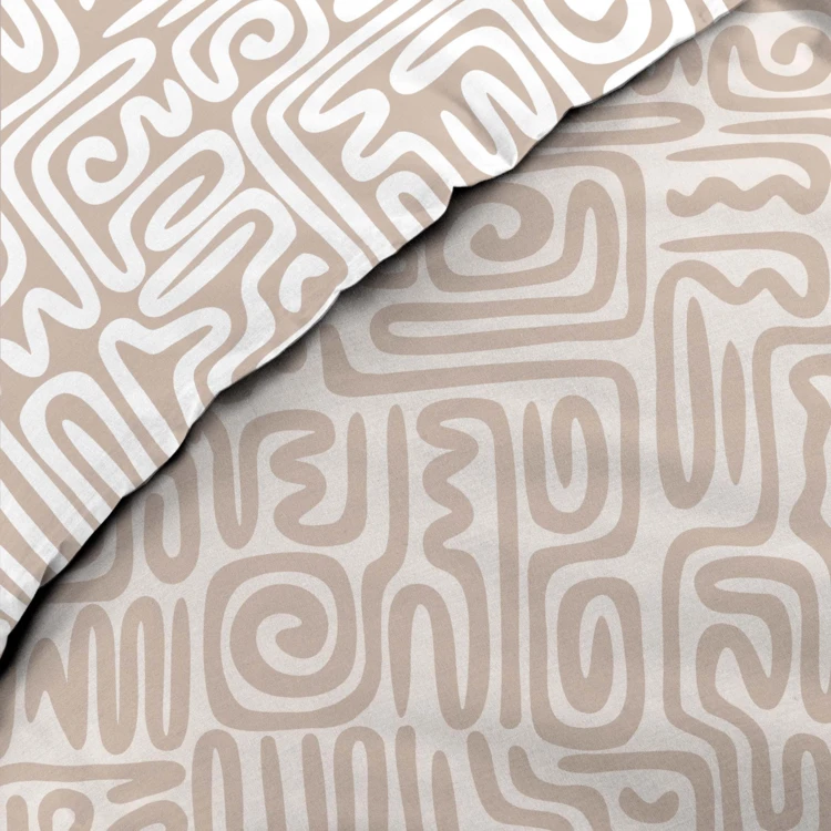 Juego de cama de 3 piezas de algodón geométrico, funda y fundas de almohada