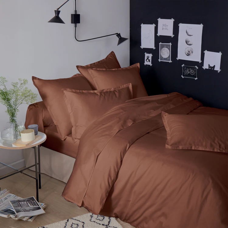 Drap-housse satin de coton uni