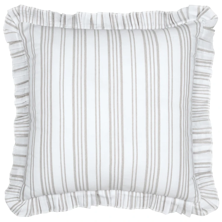 Coussin décoratif à rayures verticales