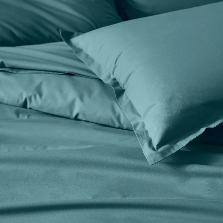 Taie de traversin percale de coton piquée unie