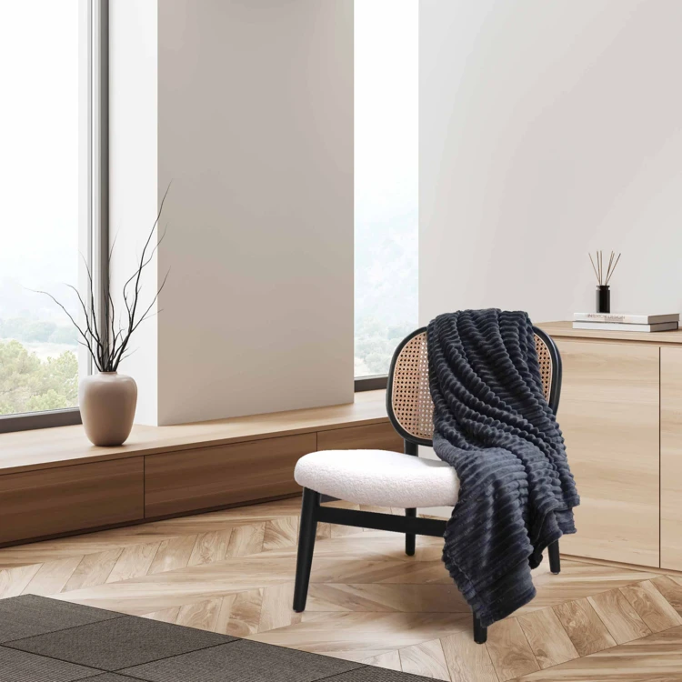 Fleece-Decke mit 3D-Rippeneffekt