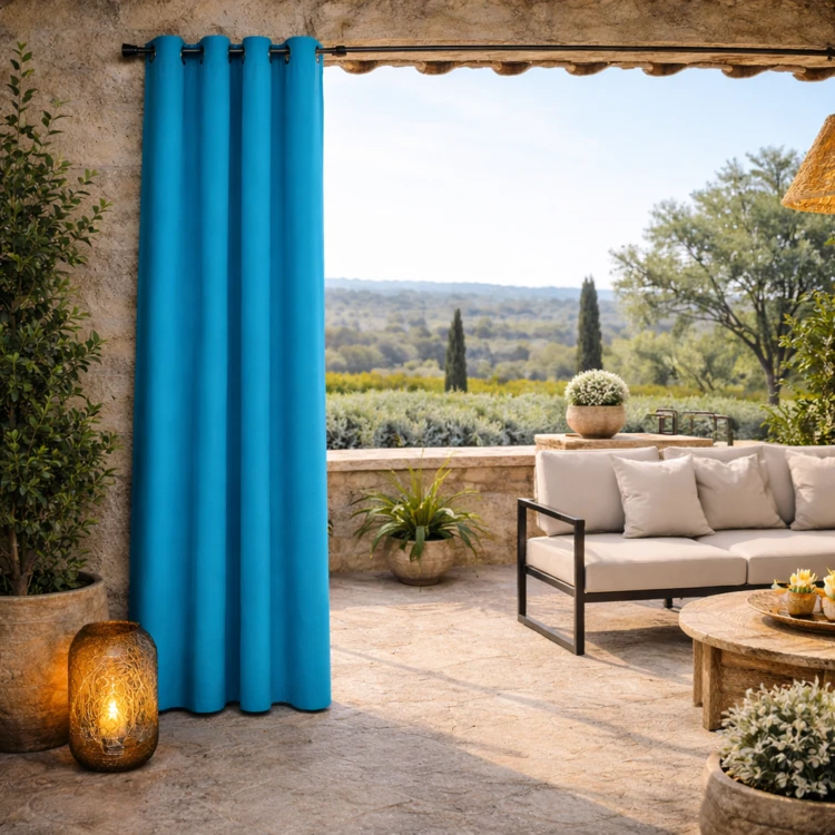 Rideau extérieur coloré imperméable résistant aux UV