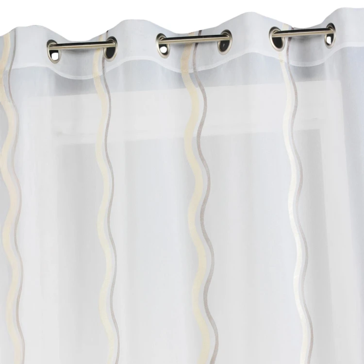 Tenda trasparente jacquard a righe verticali ondulate