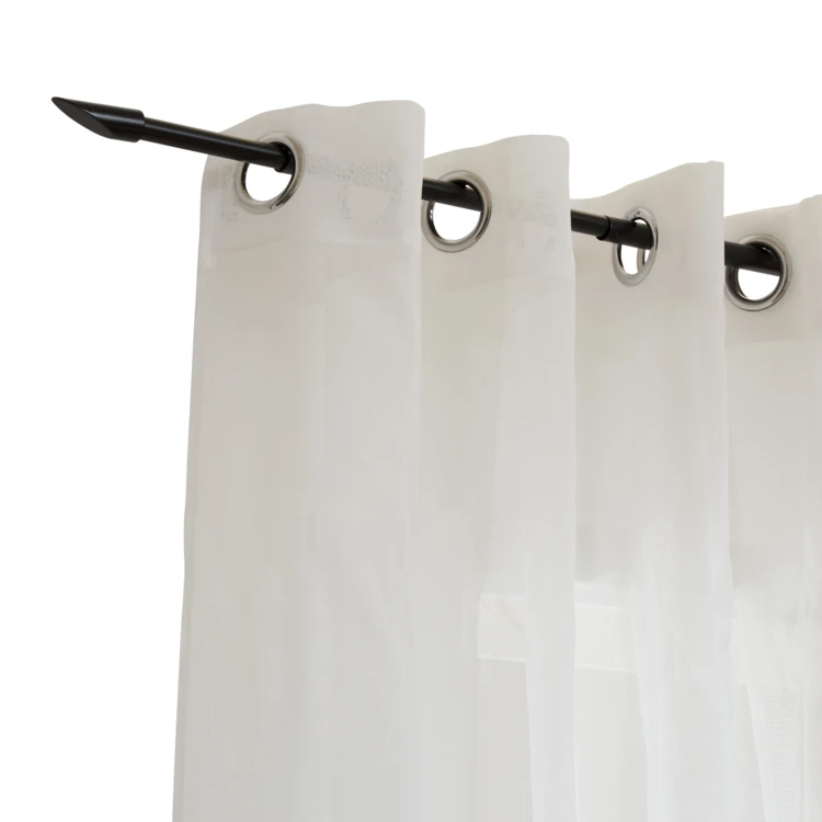 Kit tringle à rideaux extensible avec embout flèche en métal
