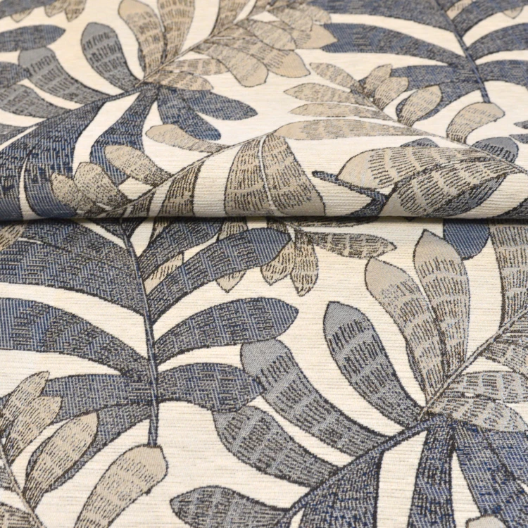 Dämpfender Jacquard-Vorhang mit Pflanzenmotiven