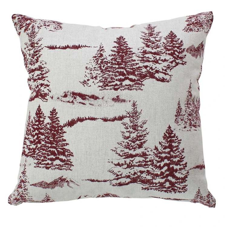 Coussin décoratif déhoussable style montagne