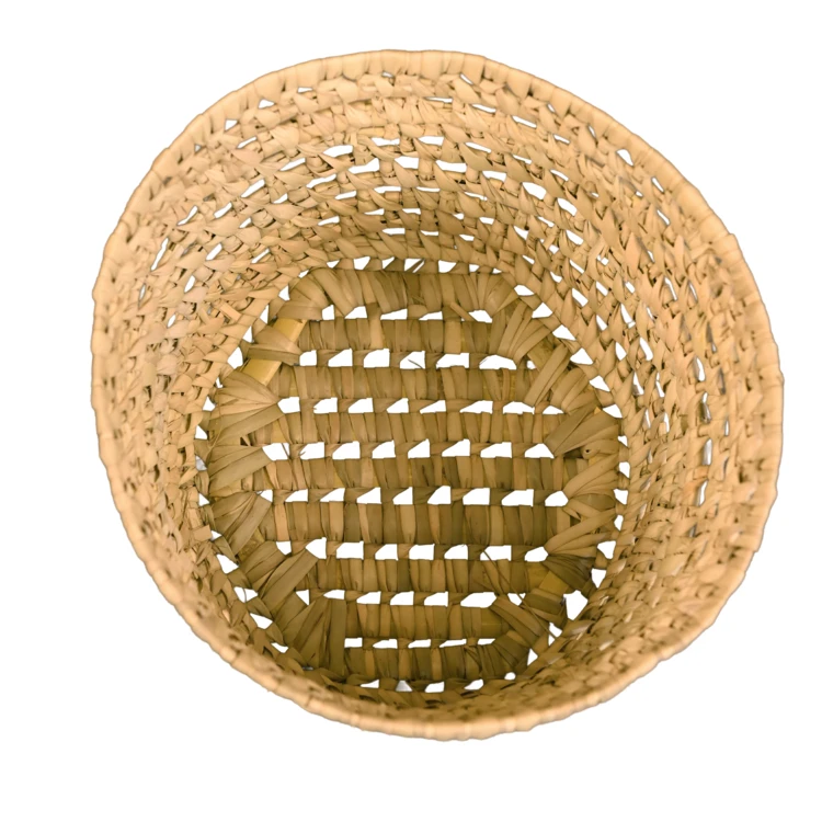 Panier de rangement rond feuilles de palmier