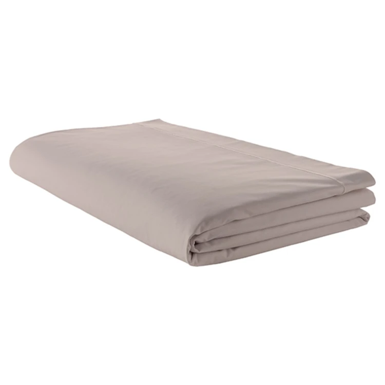 Drap plat piqué uni en percale de coton