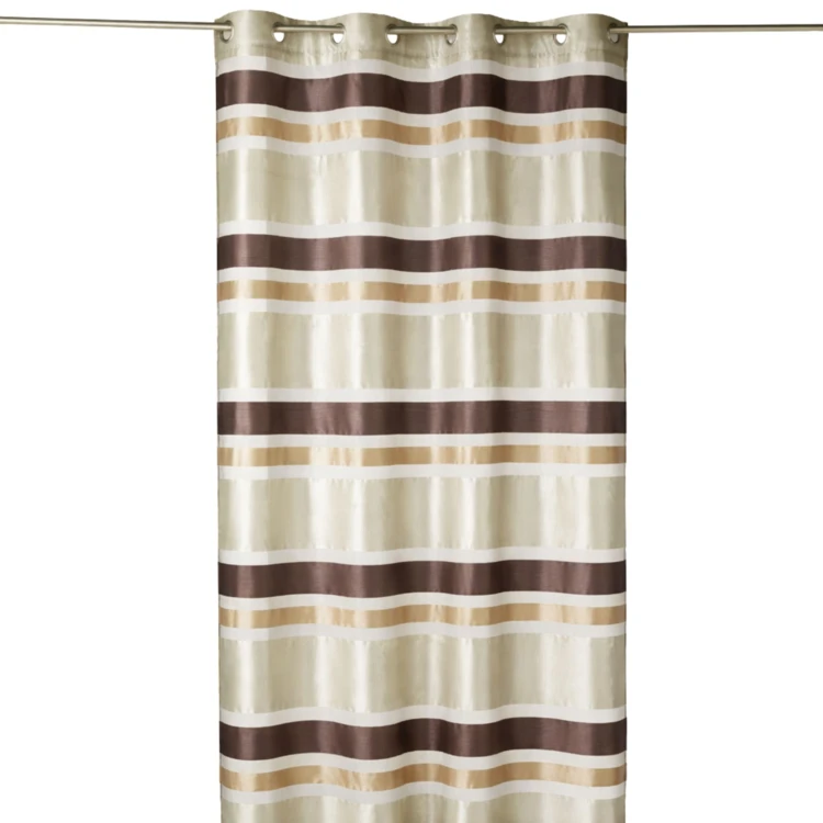 Farbiger Organza-Vorhang mit horizontalen Streifen