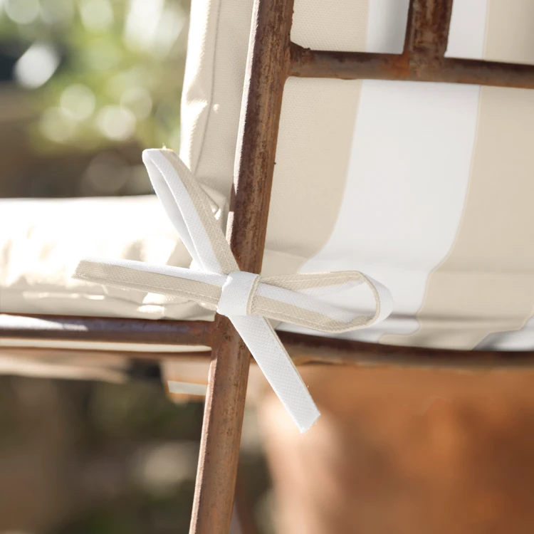 Coussin de fauteuil assise et dossier imperméable  à rayures ARCACHON