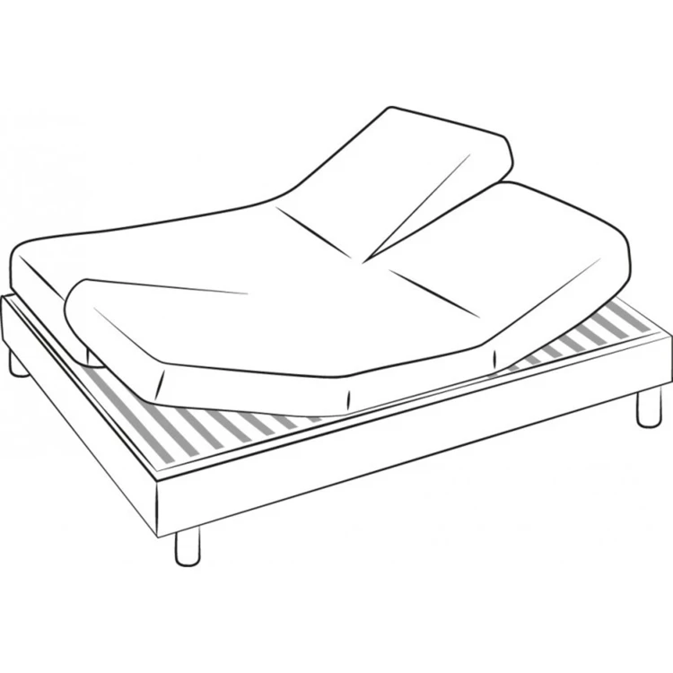 Drap-housse pour lit relevable percale de coton uni bonnet 30 cm