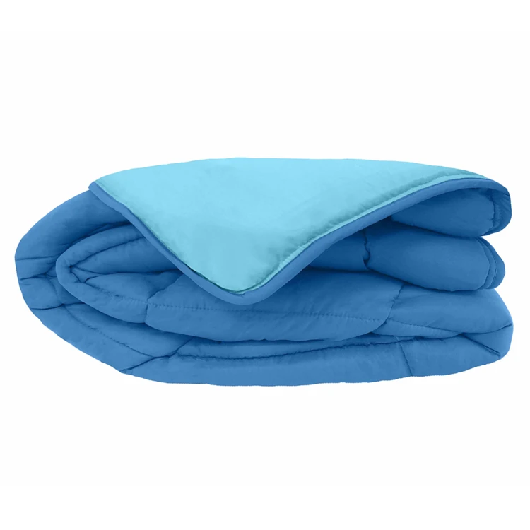 Couette chaude microfibre bicolore 400 gr/m2