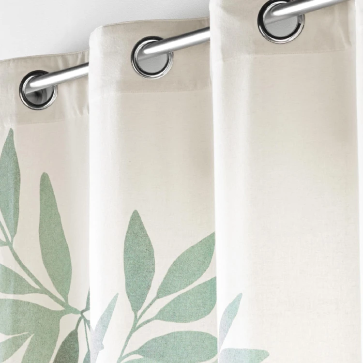 Cortina com ilhós estampado Nymphea