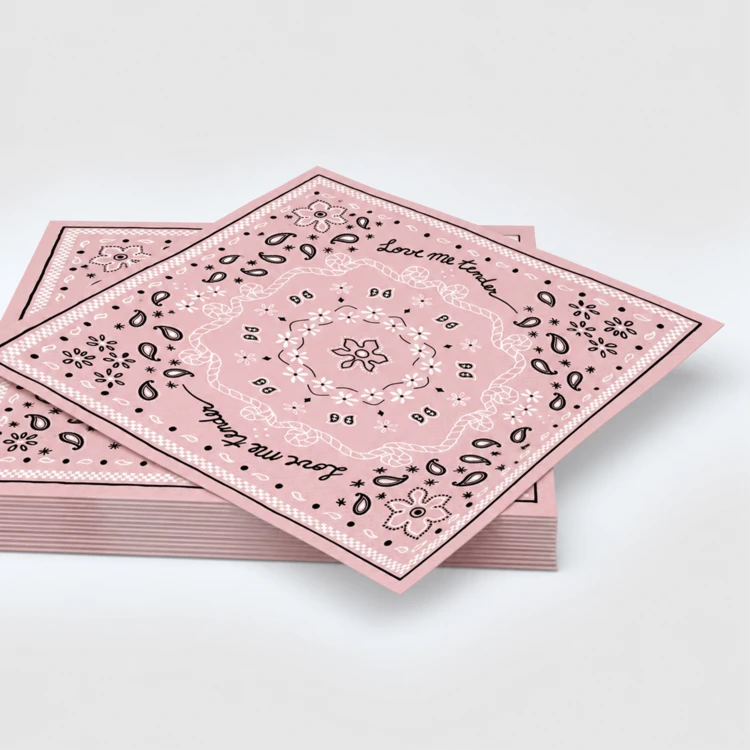 Lot de 20 serviettes papier bandana