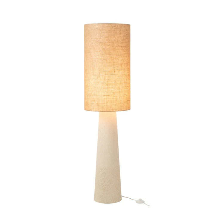 Stehlampe aus Jute und Glasfaser