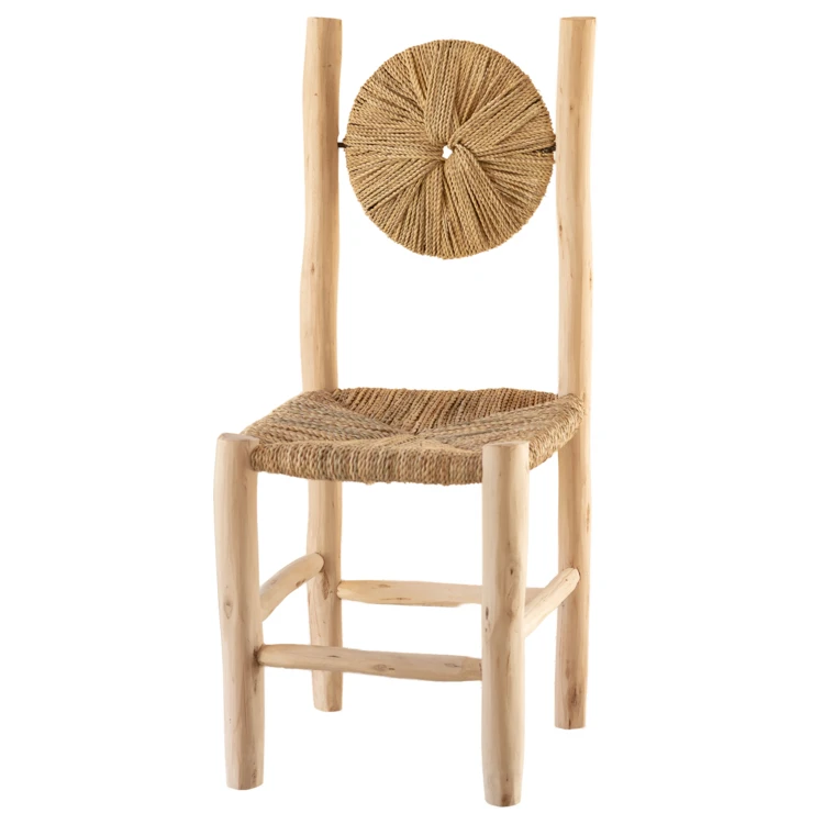 Chaise bois dossier rond