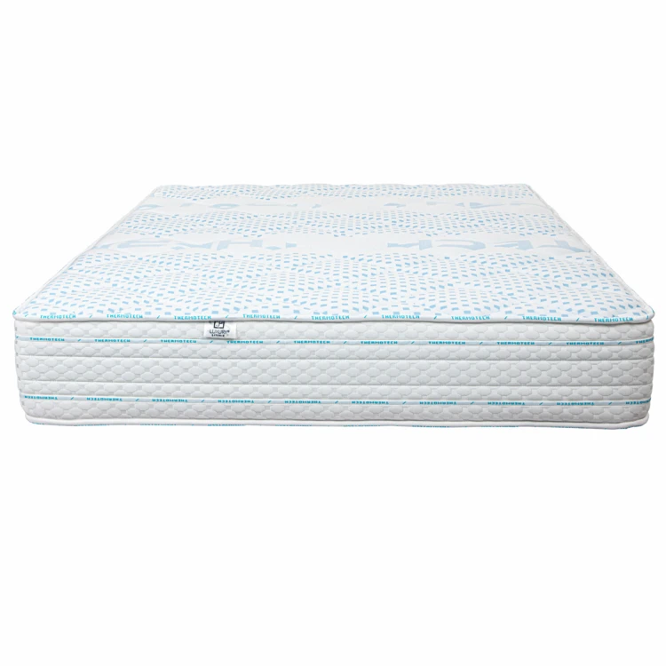 Ensemble literie avec matelas mémoire de forme 24 cm, sommier blanc, oreillers et couette