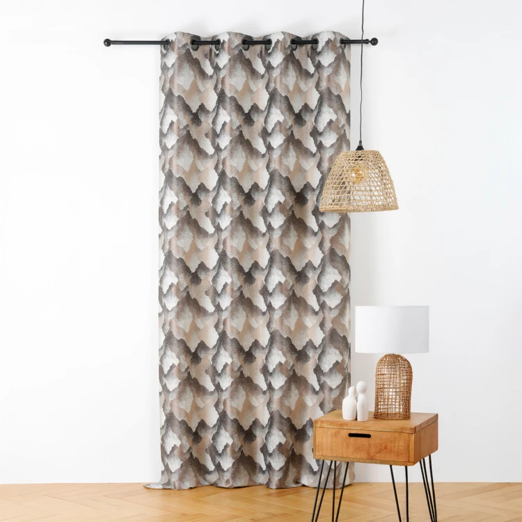 Ösenvorhang Jacquard mit Mineralmuster