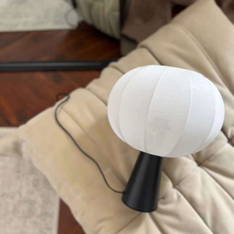 Lampe à poser métal et coton