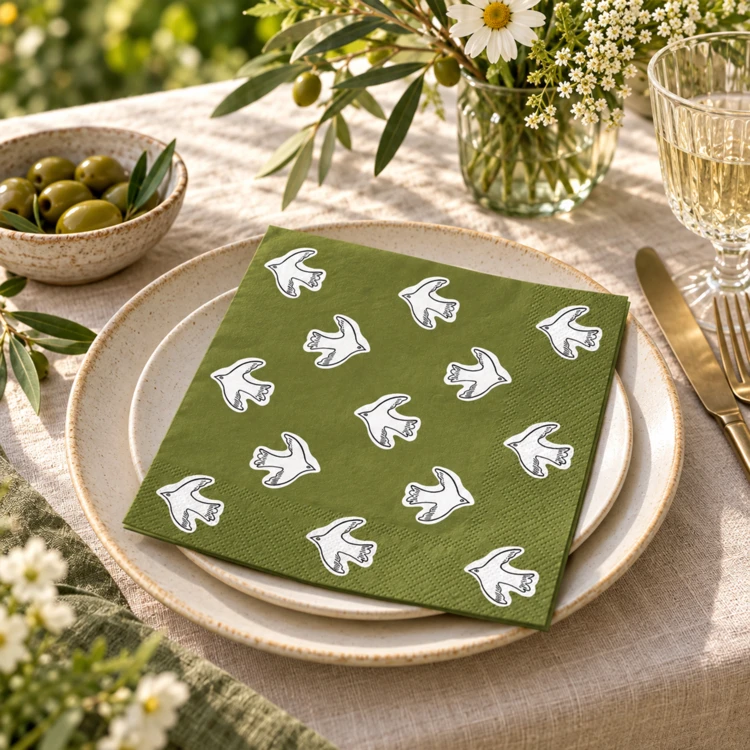 Set van 20 papieren servetten met vogelmotief