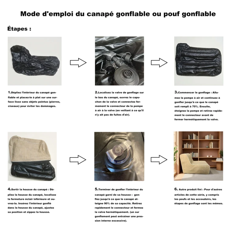 Pouf carré gonflable pour extérieur FORMENTERA