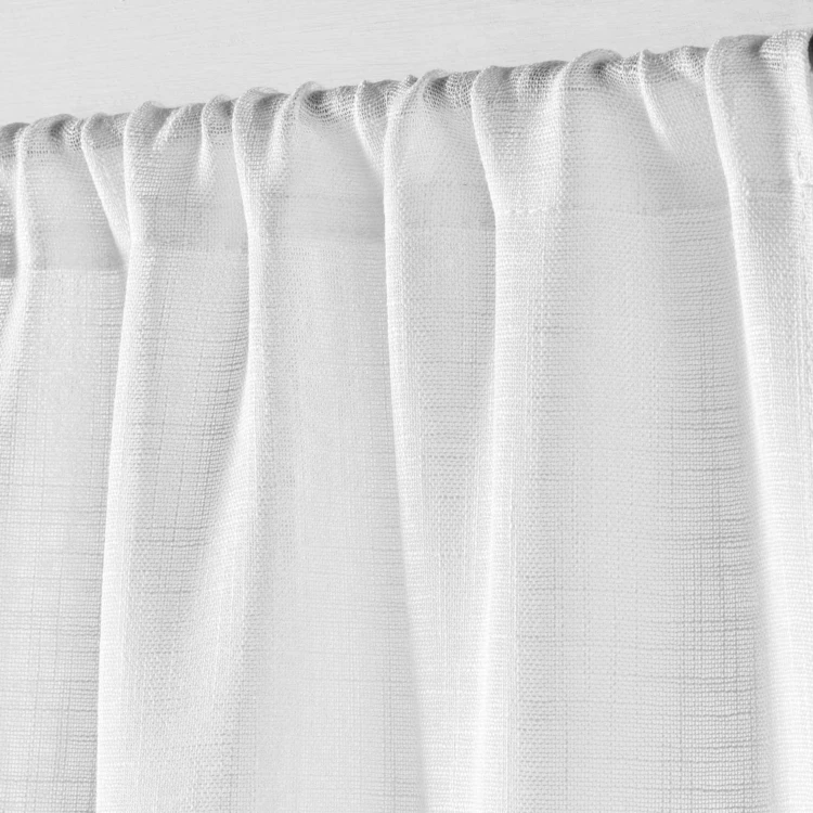 Vorhang großes Fenster mit gewebtem Leinen-Effekt