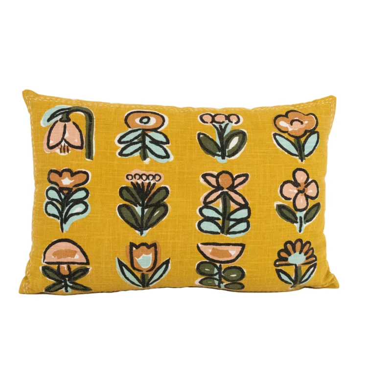 Coussin motif fleur design