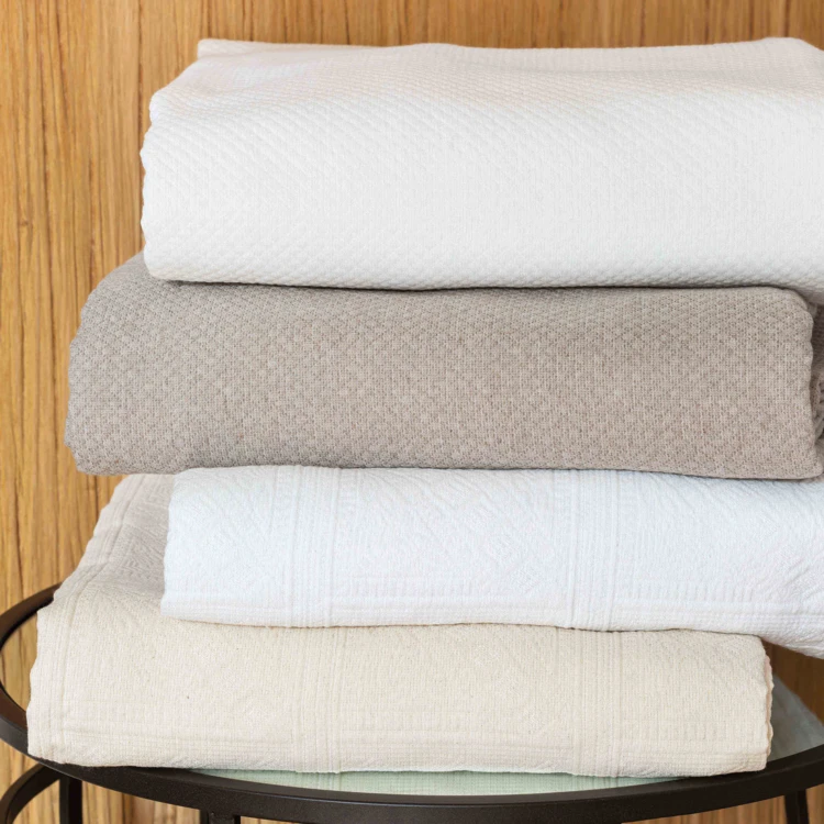 Dessus de lit jacquard épais en polycoton