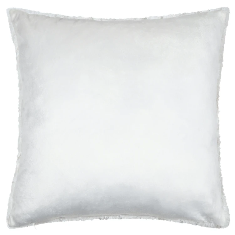 Coussin imitation fourrure vagues